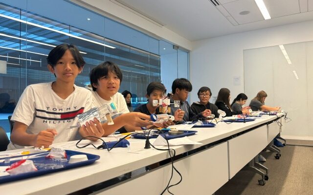 Fulton Middle School students engage in STEM activities at Hyundai’s headquarters, where they had the opportunity to design and build scaled vehicles from recycled materials.