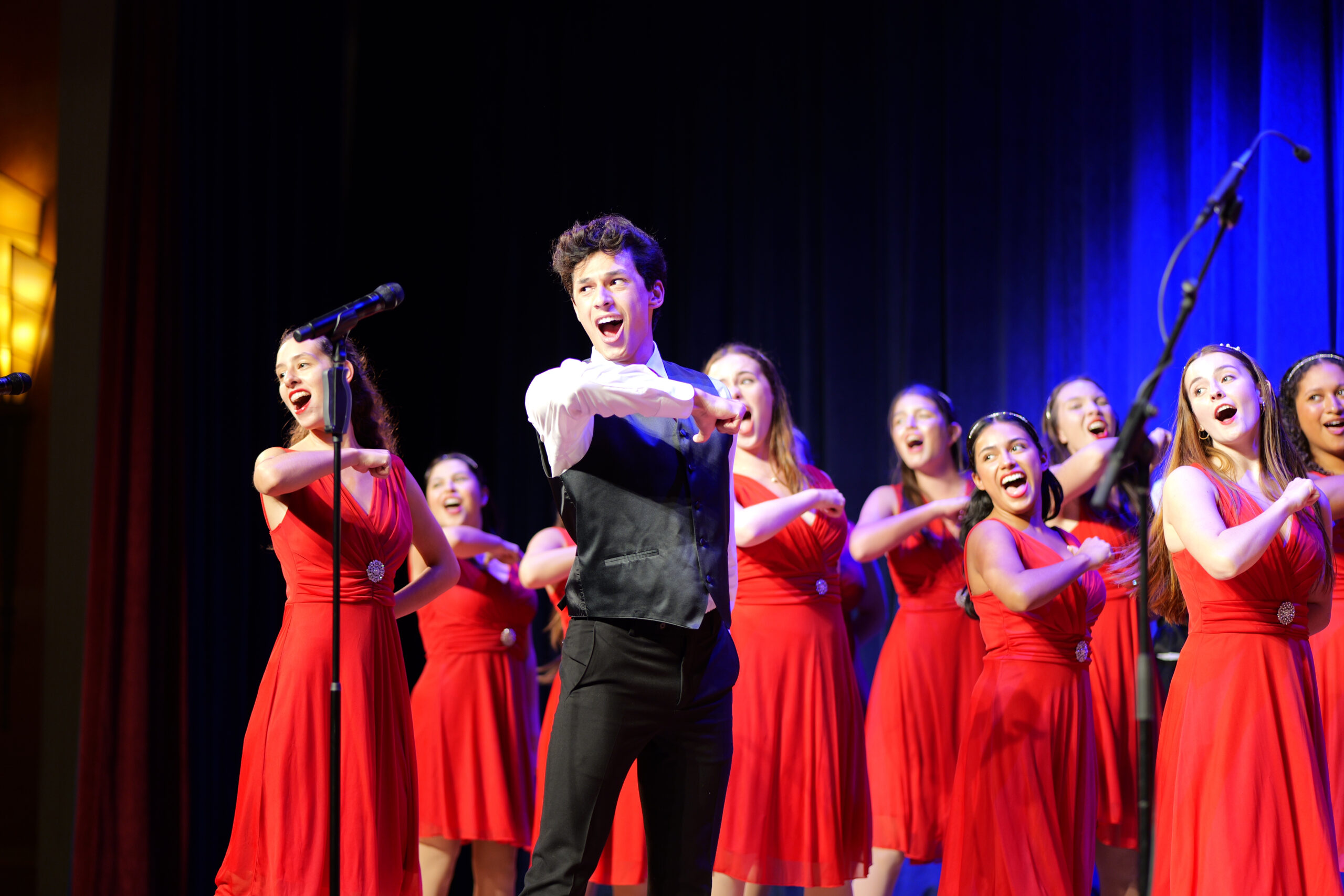 Huntington Beach High School students perform at the 2025 OC Teachers of the Year gala on Nov. 1.