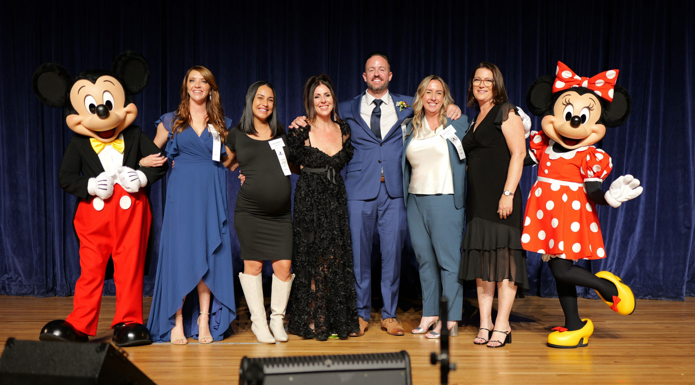 2025 Orange County Teachers of the Year with Mickey and Minnie Mouse