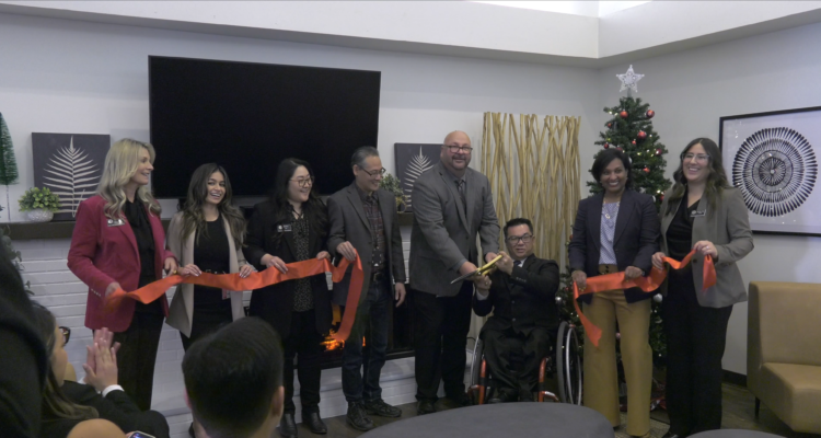 County Superintendent Dr. Stefan Bean is joined by OCDE representatives and officials from the County of Orange Social Services Agency at a ribbon-cutting for the Orangewood Children and Family Center in November.