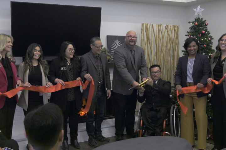 County Superintendent Dr. Stefan Bean is joined by OCDE representatives and officials from the County of Orange Social Services Agency at a ribbon-cutting for the Orangewood Children and Family Center in November.