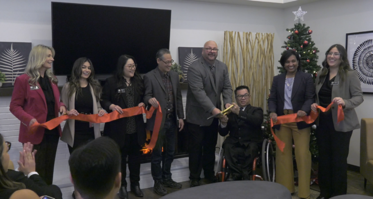 County Superintendent Dr. Stefan Bean is joined by OCDE representatives and officials from the County of Orange Social Services Agency at a ribbon-cutting for the Orangewood Children and Family Center in November.