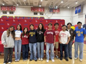 Los Alamitos seniors at Valedictorian Signing Day.