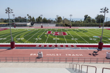 Laguna Beach High Schools stadium unveils new environmentally-friendly turf for its student athletes and community to enjoy. (Courtesy of the Laguna Beach Unified School District)