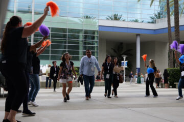 Attendees enter the arena at the Anaheim Convention Center for the 2025 CA MTSS Professional Learning Institute.