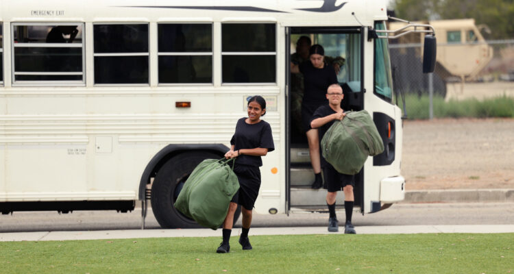 Sunburst students get off the bus