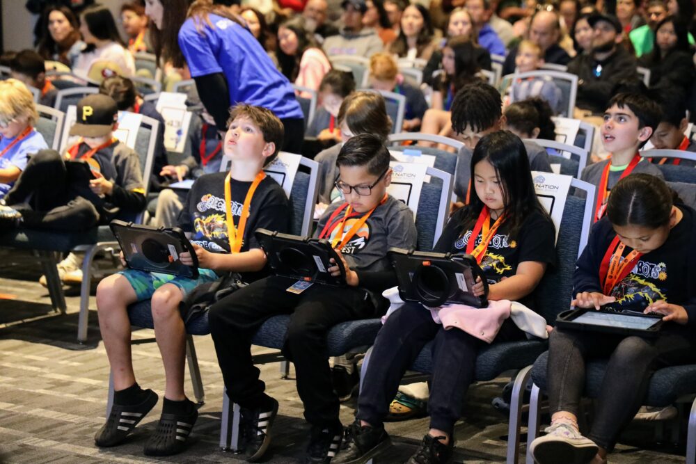 Fullerton School District students participate in a STEM Nation competition on district-issued iPads during the 2025 FSD Fest.