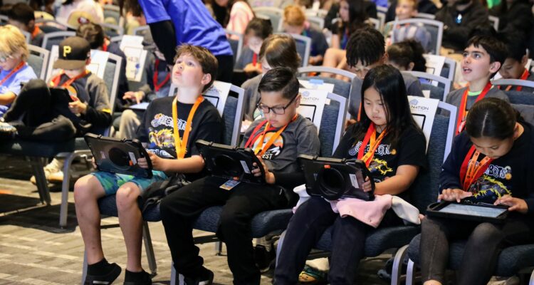 Fullerton School District students participate in a STEM Nation competition on district-issued iPads during the 2025 FSD Fest.