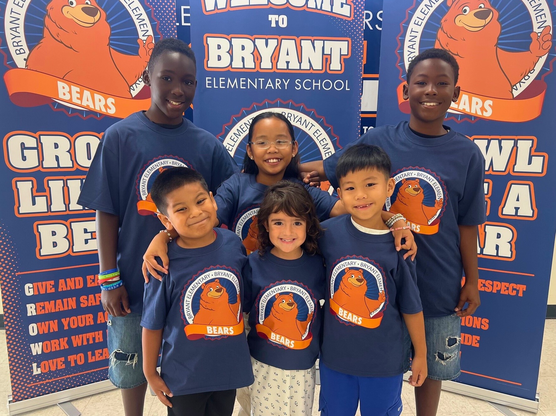 Students from Bryant Arts Academy in the Garden Grove Unified School District show their school spirit. The campus was among those recognized in the California PBIS Coalition’s 2024-25 recognition program. 