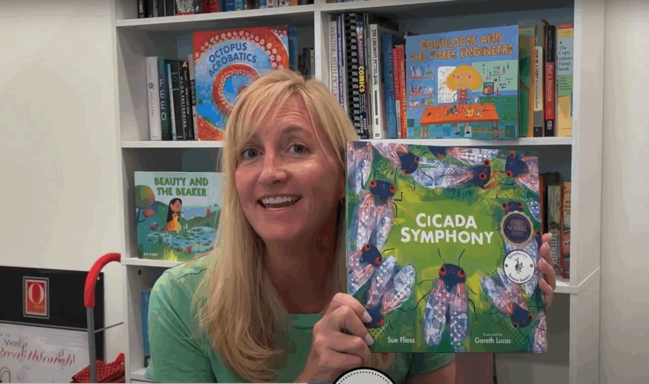 The recommended reading lists for the STEAM reading challenge include picture books like "Cicada Symphony" by children's book author Sue Fliess.