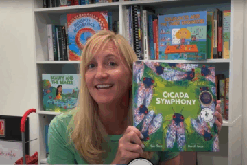 The recommended reading lists for the STEAM reading challenge include picture books like "Cicada Symphony" by children's book author Sue Fliess.