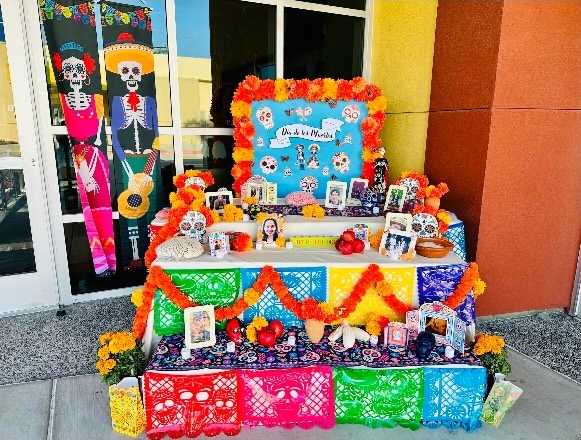 Students and staff at OCDE's Harbor Learning Center - South site contributed to a Dia de los Muertos altar honoring loved ones who have died.