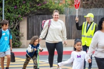 Students and families participate in National Walk & Roll to School Day on October 8. (Photos courtesy of Westminster School District)