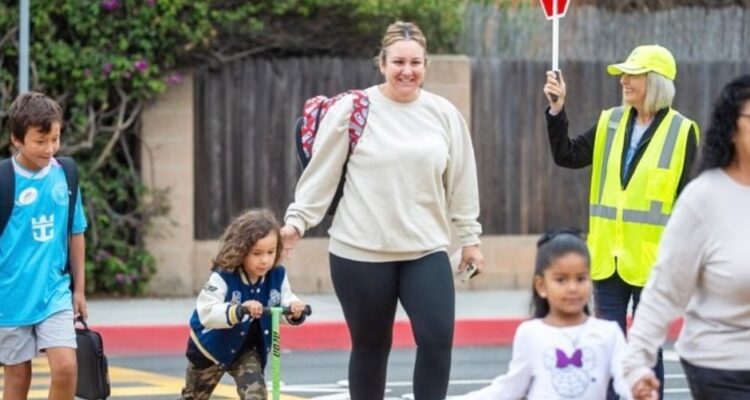 Students and families participate in National Walk & Roll to School Day on October 8. (Photos courtesy of Westminster School District)