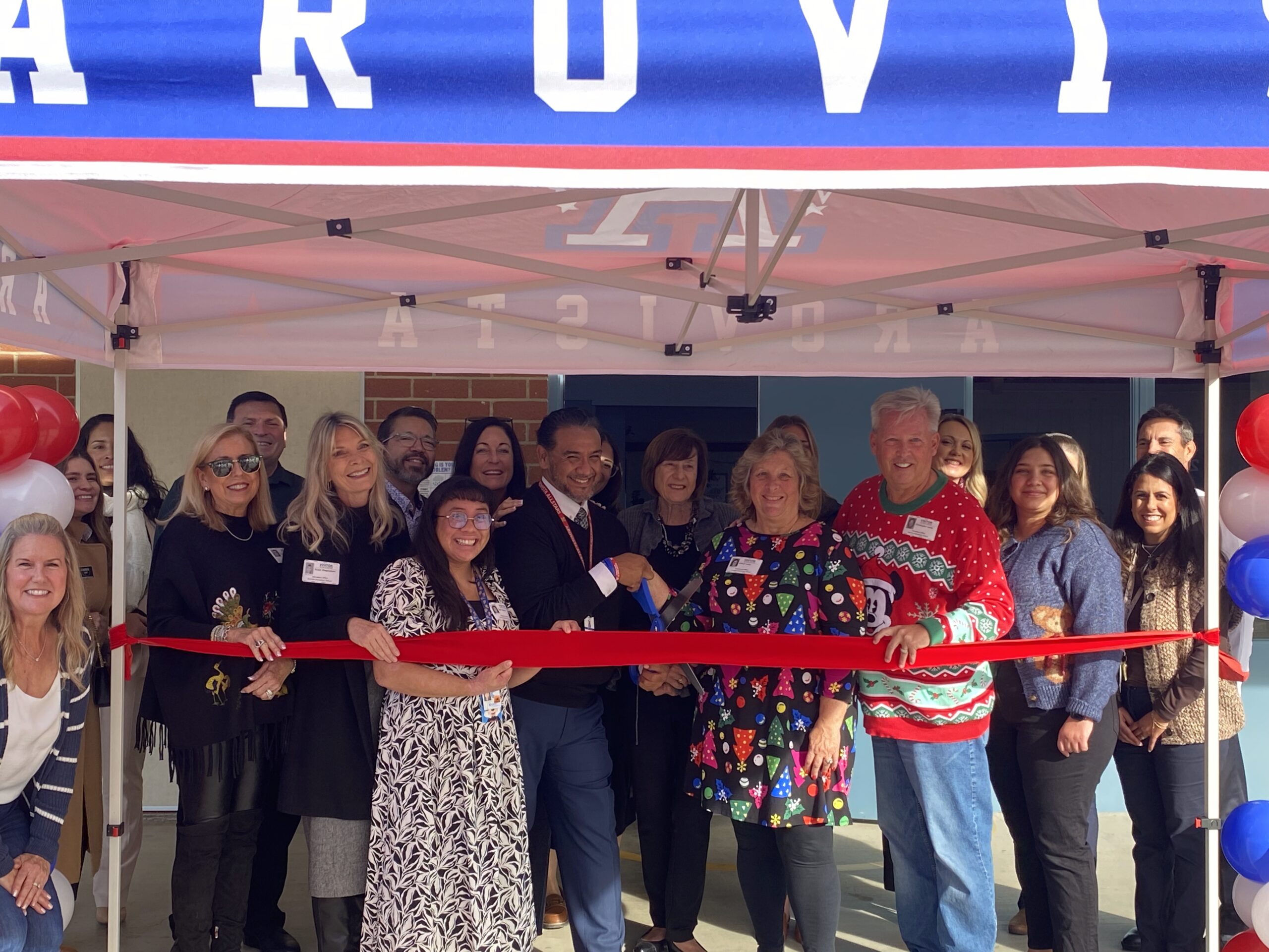 OCDE and Rady Children's Health representatives join Brea Olinda Unified officials to open the new WellSpace at Arovista Elementary Dec. 18.
