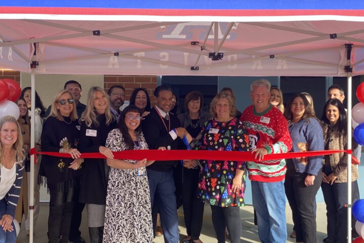 OCDE and Rady Children's Health representatives join Brea Olinda Unified officials to open the new WellSpace at Arovista Elementary Dec. 18.
