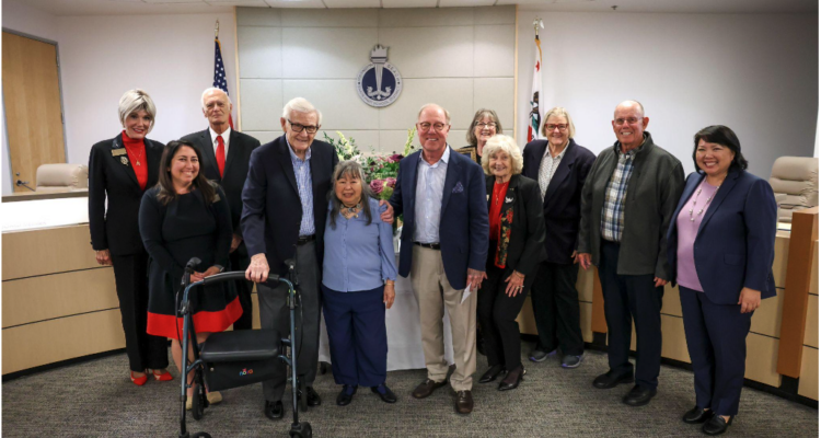 Kay Nakauchi being recognized at December 2025 HBUHSD Board Meeting.