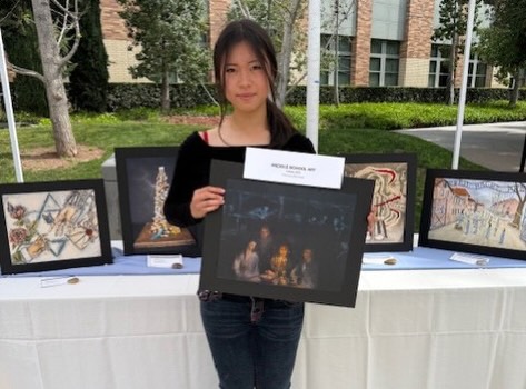 Irvine Unified student Nianci Grace Liu was named a finalist in the art category at the annual Holocaust Art & Writing Contest. (Courtesy of IUSD) 