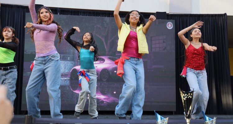 Nicolas Junior High School students perform at the Fullerton School District's K-pop Battle of the Bands on April 8 at the Source OC. (Fullerton School District)