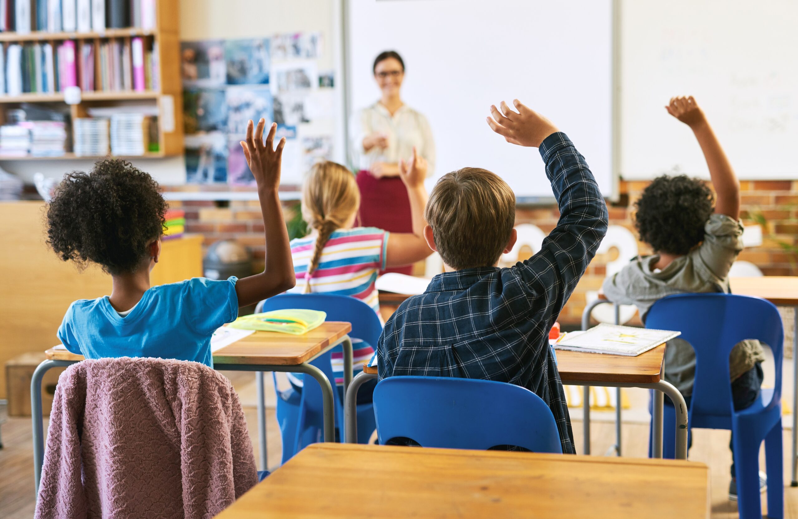 Students sitting in classroom