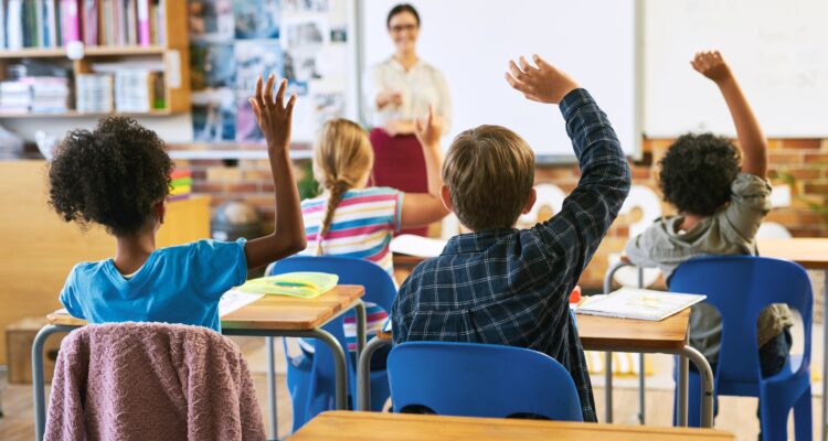 Students sitting in classroom