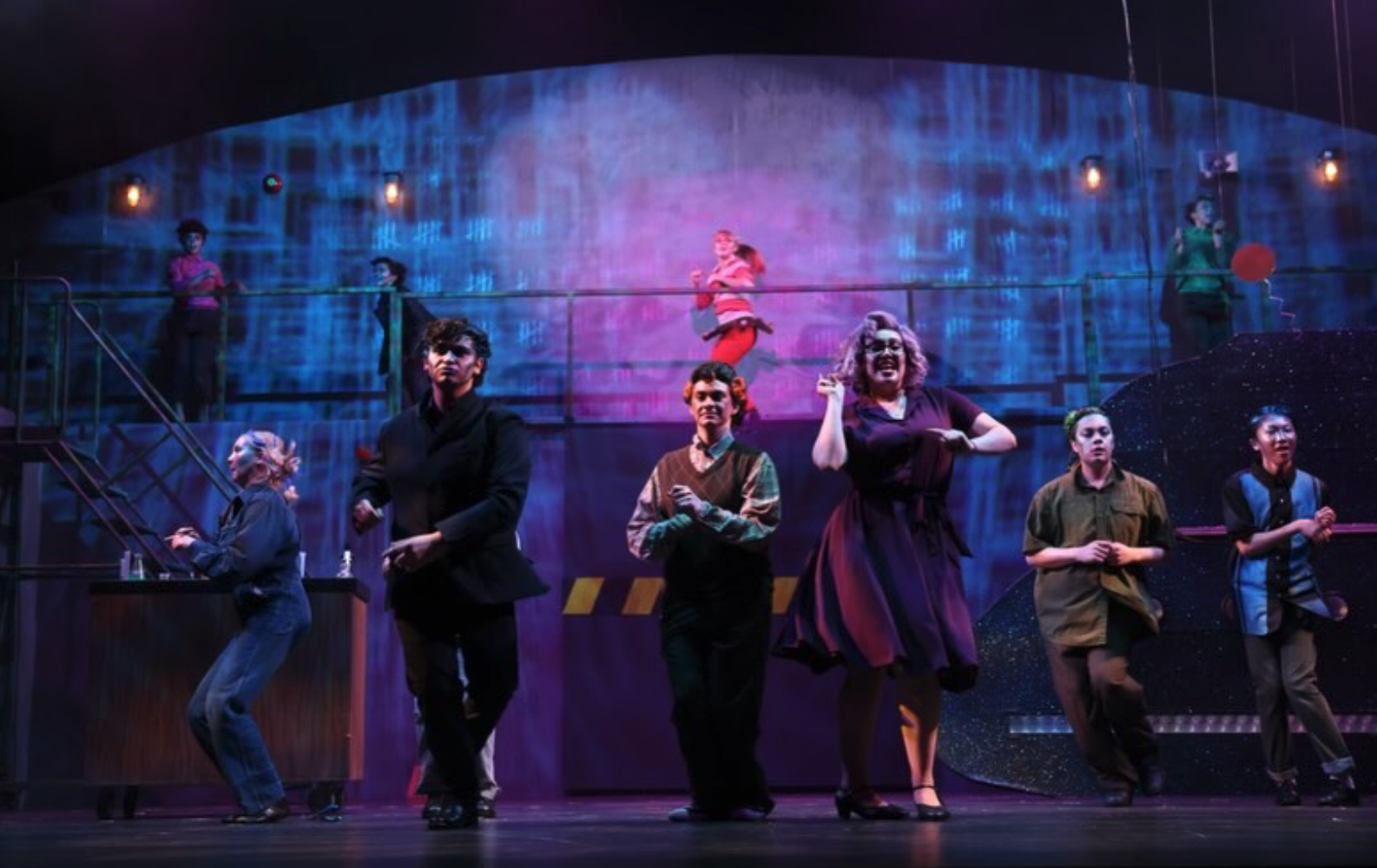 Aissa and fellow cast members in the musical "Dreamland"