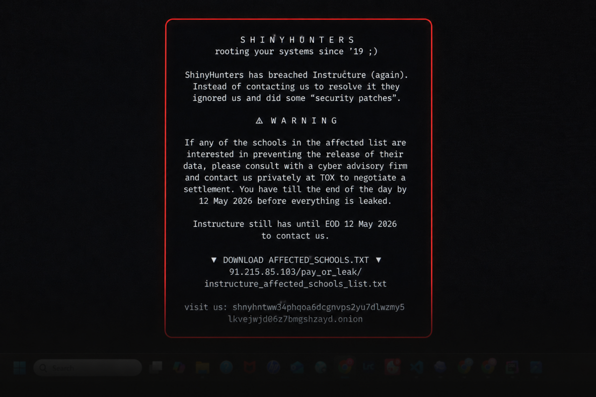 Canvas Ransomware Message Schools worldwide respond to Canvas security breach and service ...