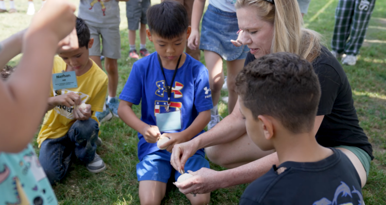 Students participate in an outdoor hands-on activity during the Tustin Summer Academy, which offers a variety of enrichment classes for elementary and middle school students.