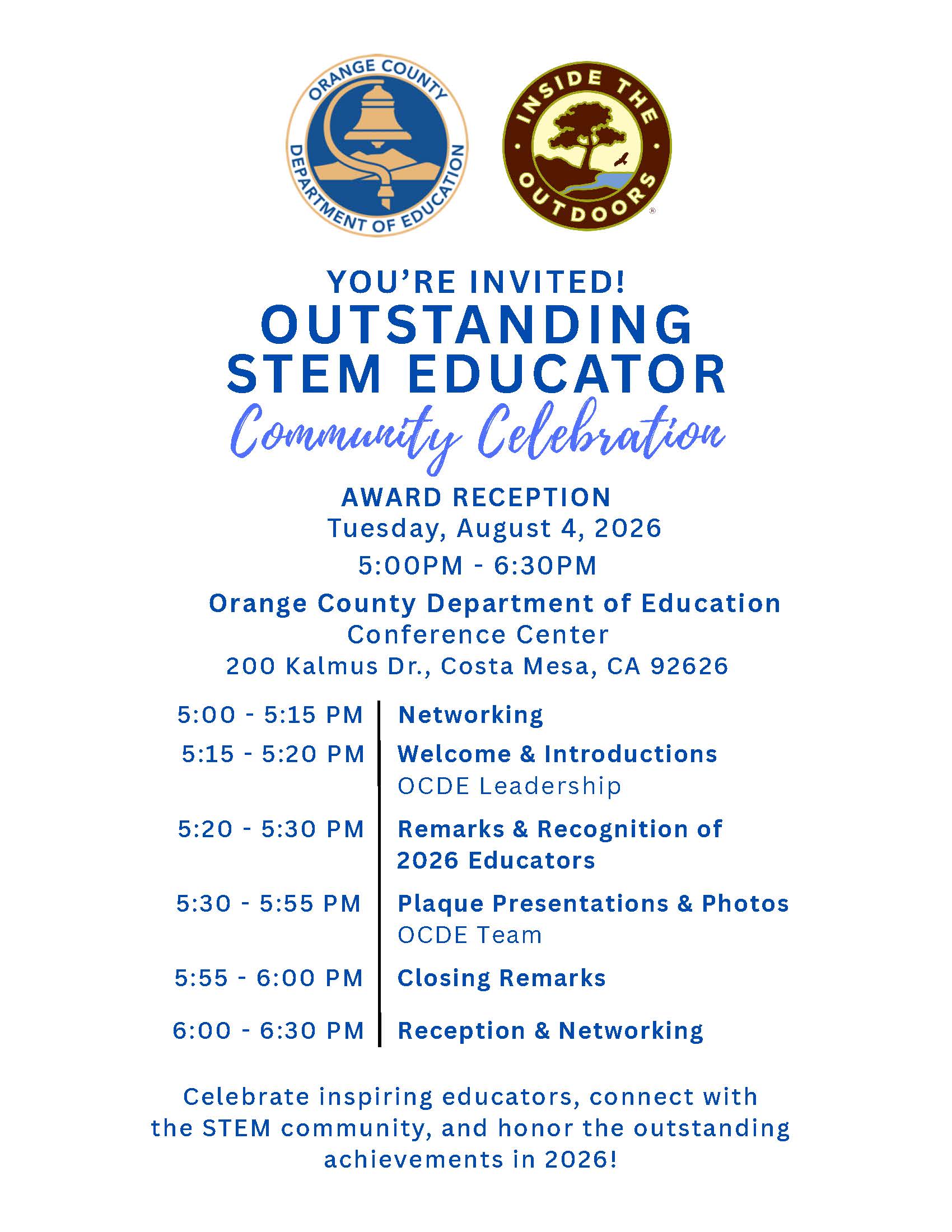 2026 OC STEM Program mailer