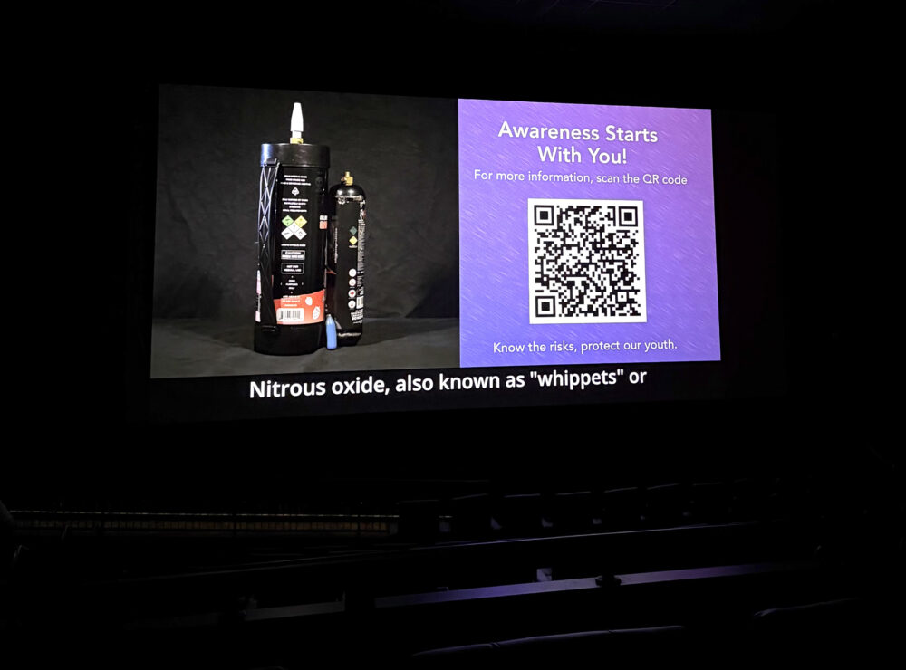 OCDE brings nitrous oxide awareness campaign to local movie theaters