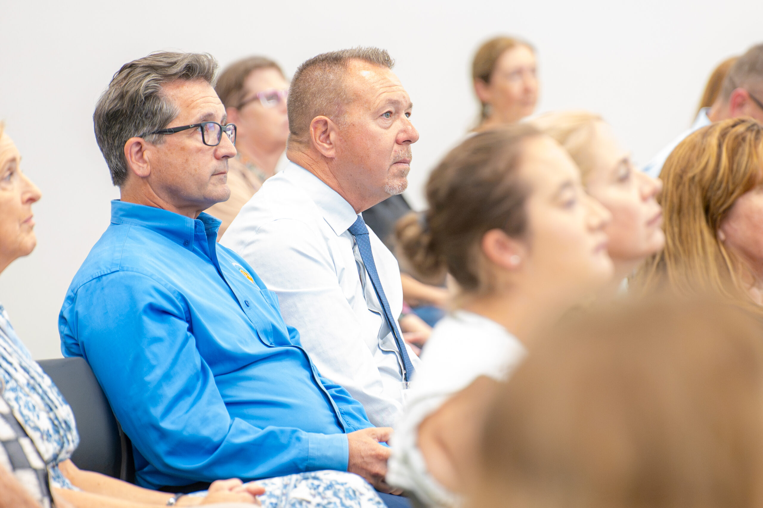 Guests watch as Orange County educators and community leaders are recognized for their contributions to STEM education.