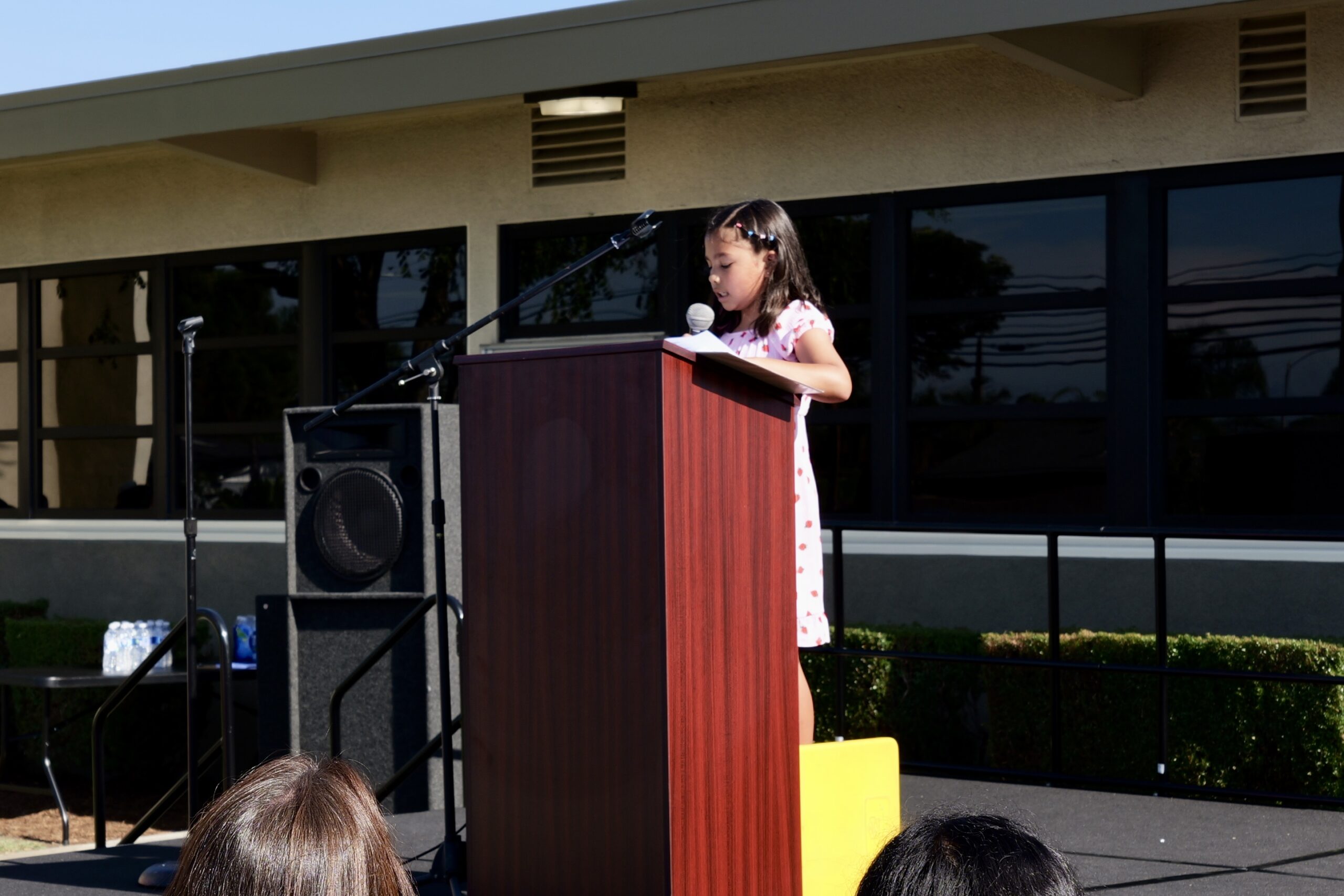 One fifth grader at Frank and Irene Palomino Elementary gives a speech on what the renaming of her school means to her
