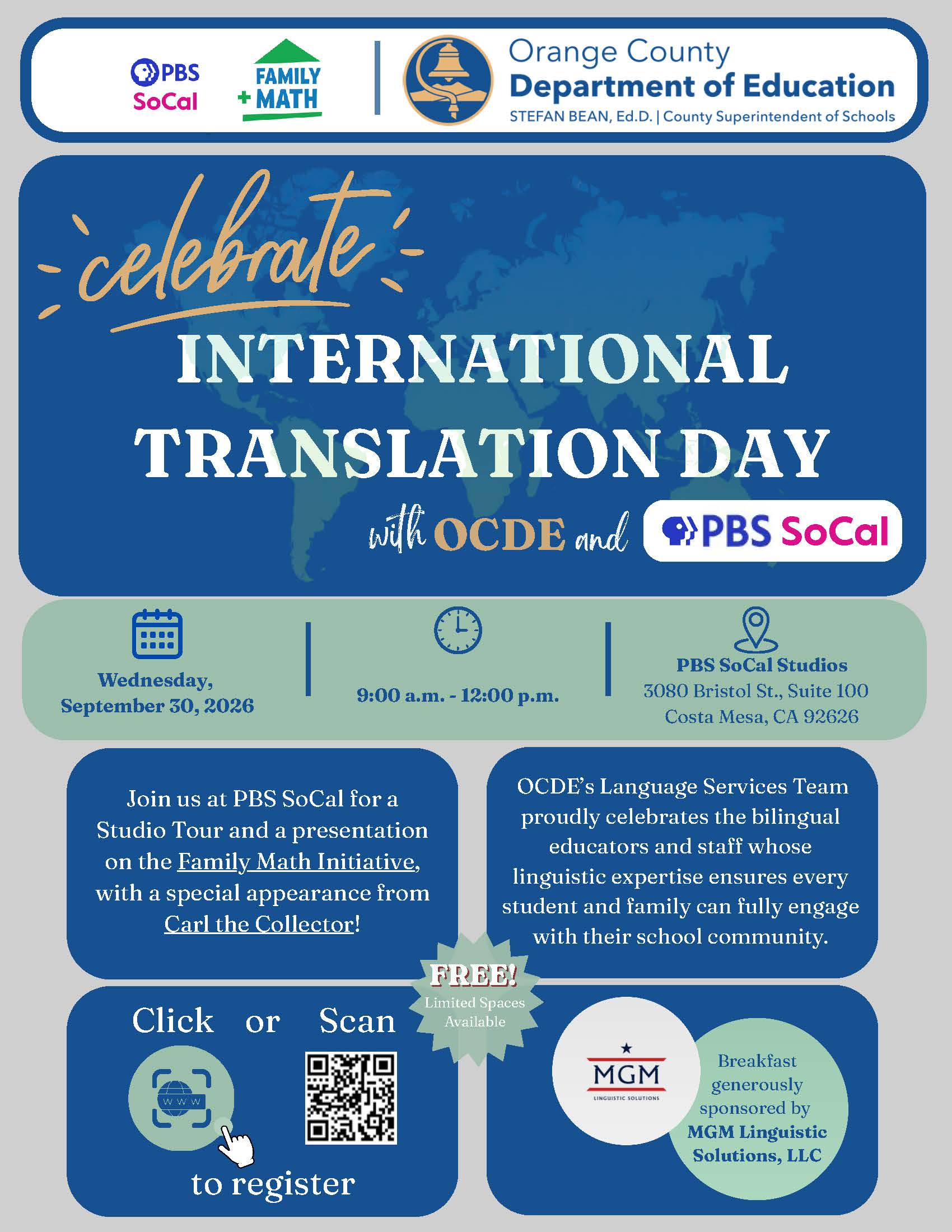 2026 OCDE's International Translation Day celebration event flyer