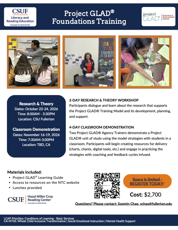 Fall Foundations Training -CSUF Research & Development Center 2026-