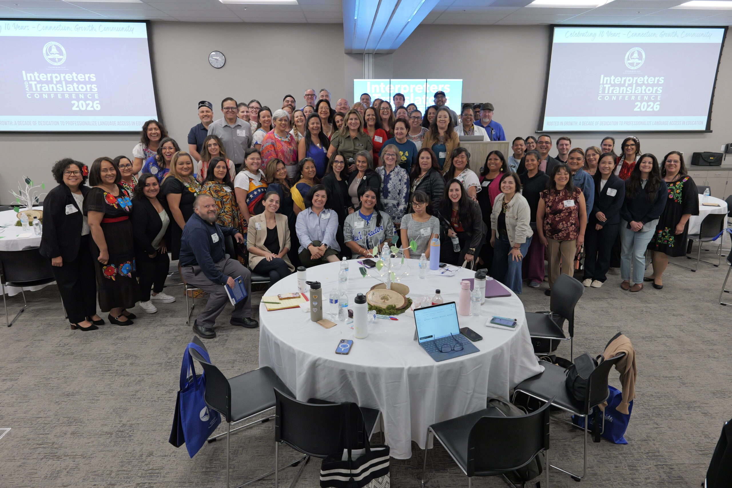 Participants gather during OCDE’s 10th annual Interpreters and Translators Conference, which drew 160 language professionals from California and across the country.