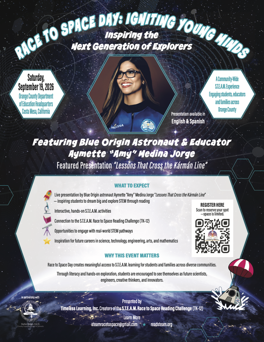 2026 Race to Space Day: Igniting Young Minds flyer