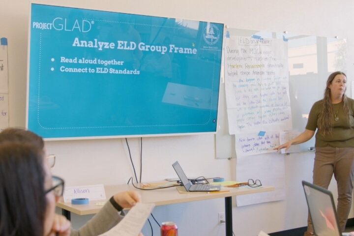 Project GLAD® Coordinator Jennifer Salas goes over language development strategies for teachers to utilize in their own classrooms.