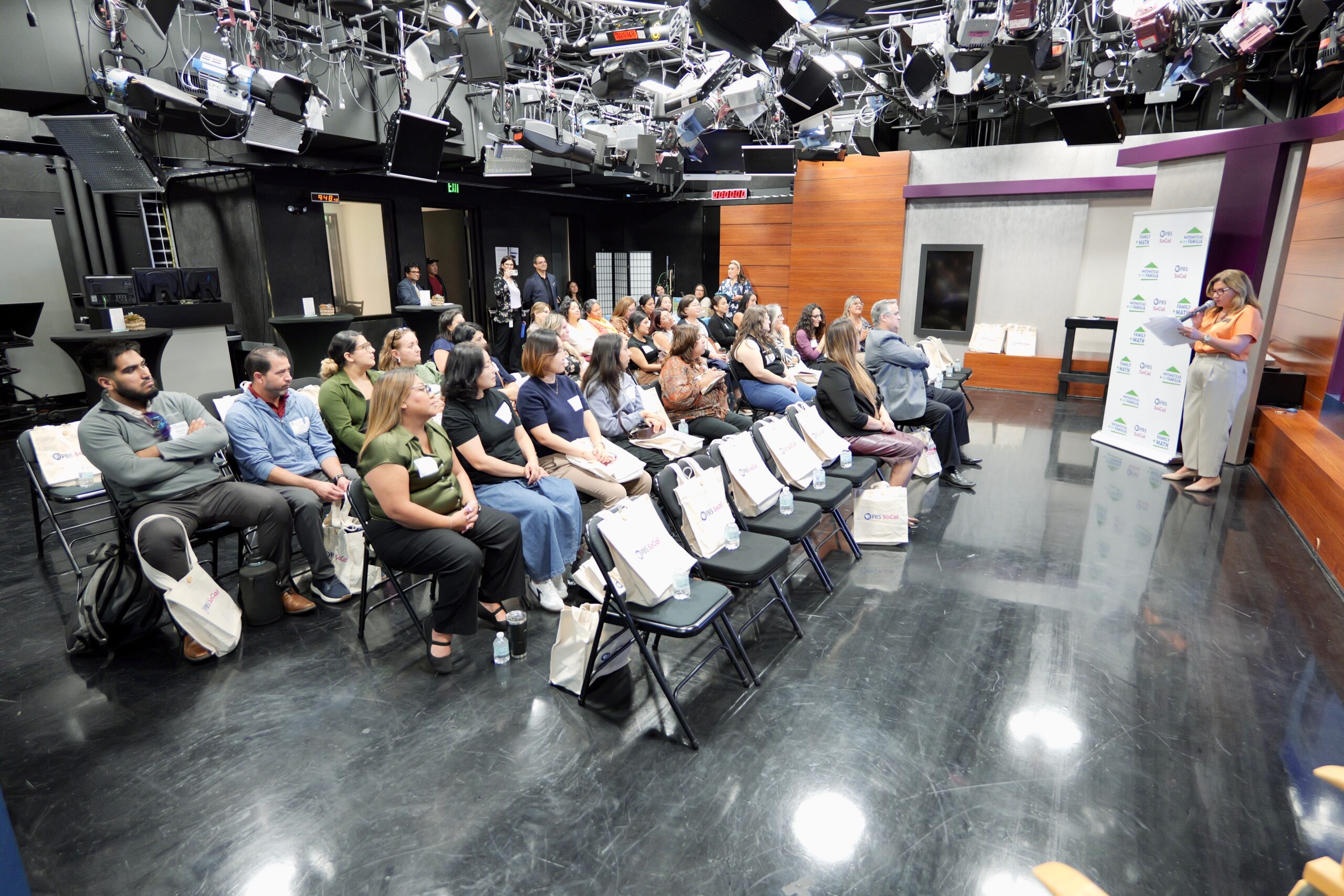 Language professionals gather inside PBS SoCal studios in Costa Mesa for OCDE’s International Translation Day celebration on Sept. 30.