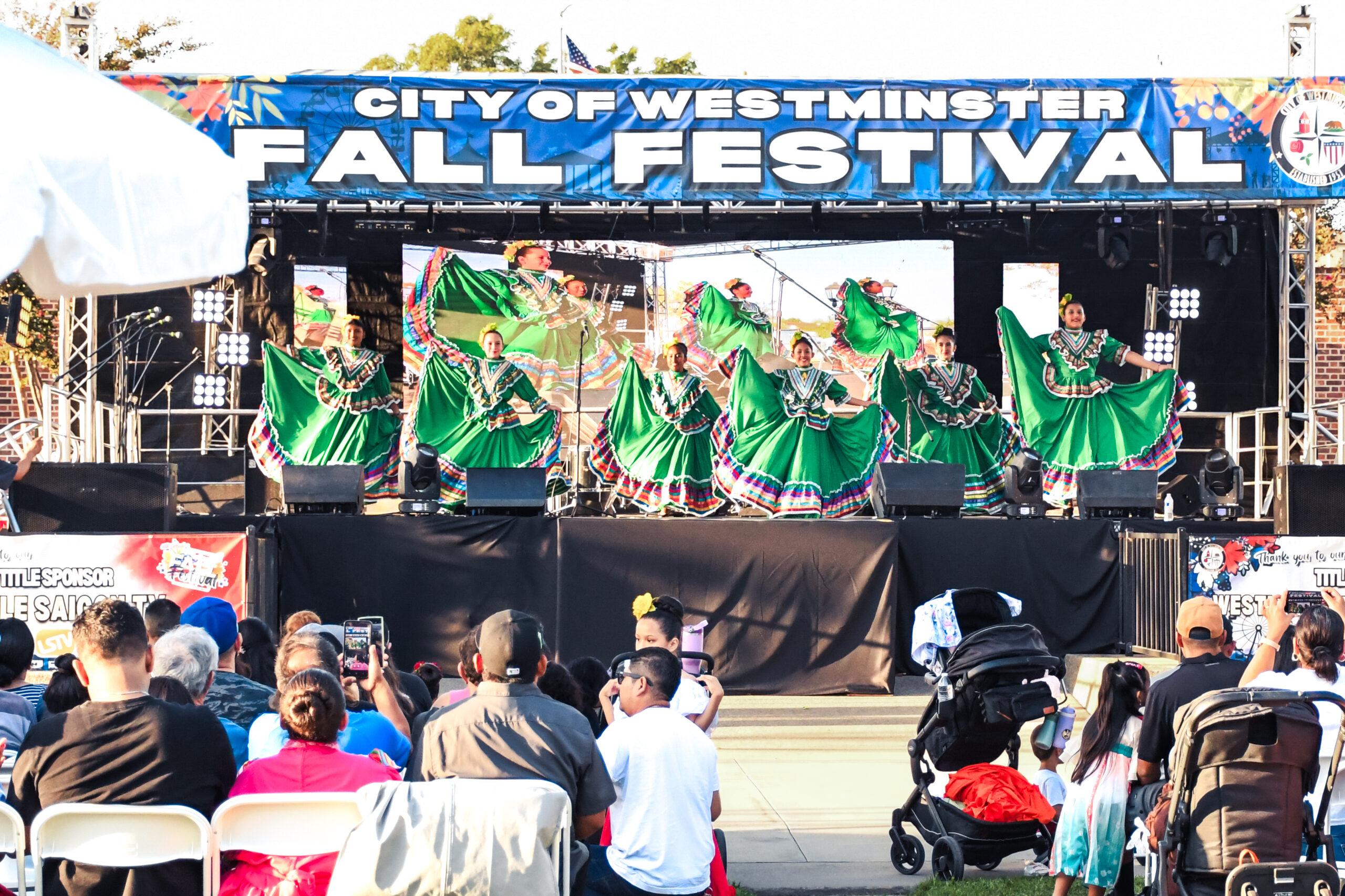 Westminster students perform traditional baile folklorico routines at the City's Fall Festival Culture Night on Sept. 24 honoring Hispanic Heritage Month. (Westminster School District)